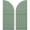 Ekena Millwork Americraft 6-Board (2 Batten) Wood Joined Board-n-Batten Shutters w/ Arch Top, ARW101BQ621X52TGH, PR ARW101BQ621X52TGH - alternate 1